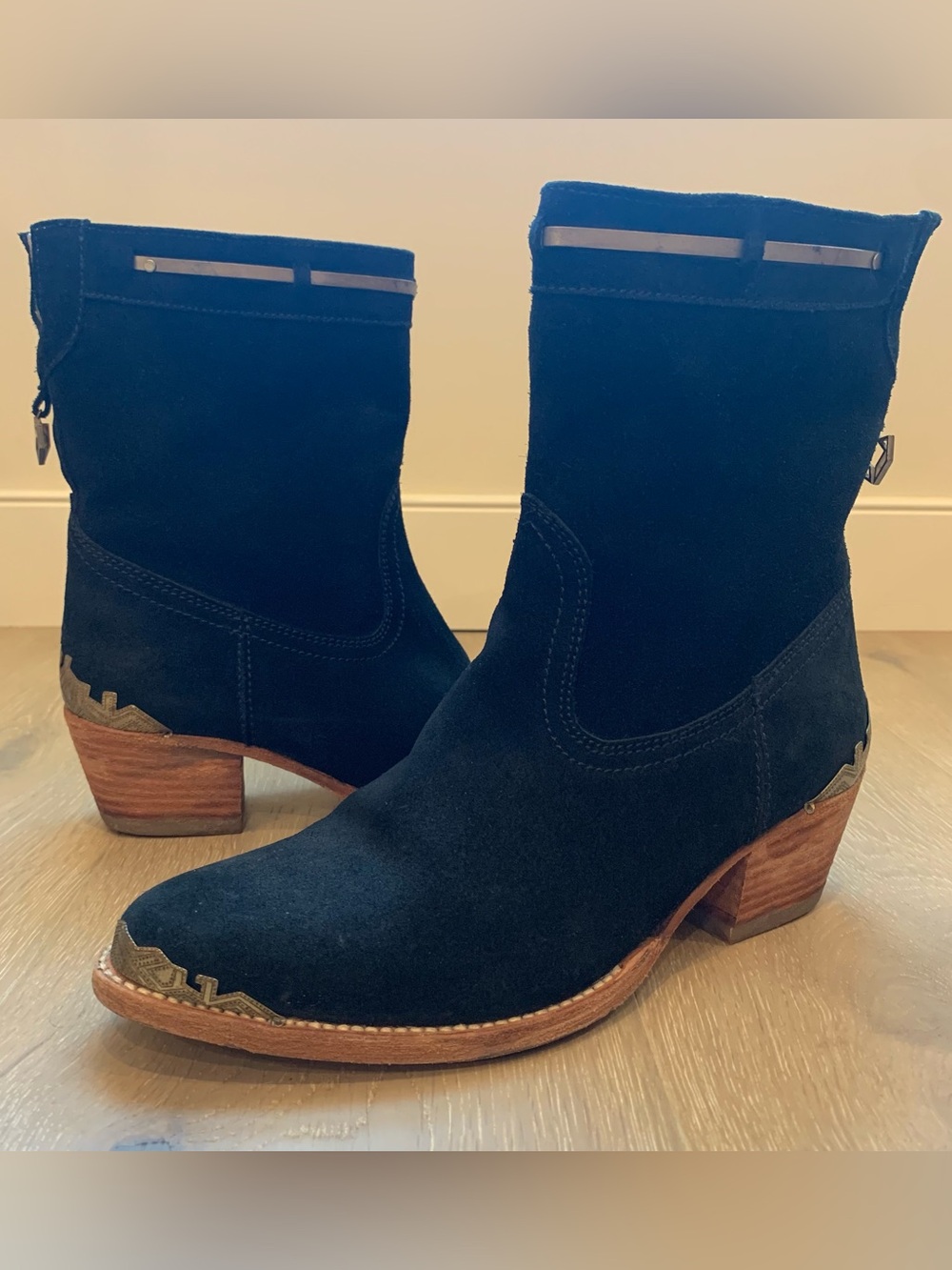 Cobra Society Western Boho Festival Boots Black Suede 38